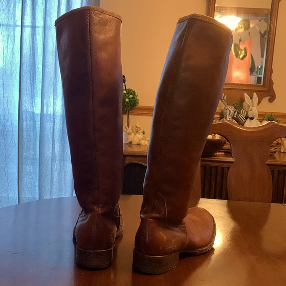 MOMA Rustic Brown Leather Handmade Boots. Worn-in and ready to ride. - Picture 3 of 9